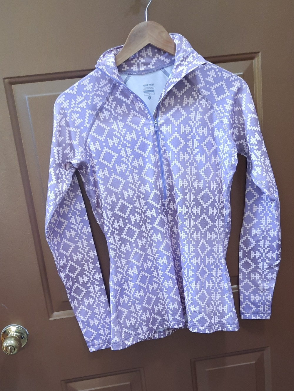 Nike Lilac Geometric Zip-Up Utility Jacket